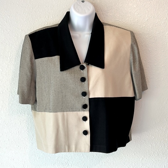 Perceptions Tops - 90s Vintage Perceptions by Irene B. Semi Cropped Top